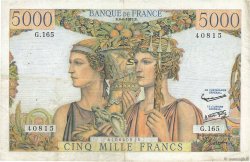 5000 Francs TERRE ET MER FRANCE  1957 F.48.15 TB+