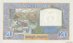 20 Francs TRAVAIL ET SCIENCE FRANCE  1940 F.12.08 XF+