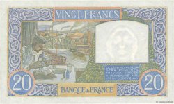 20 Francs TRAVAIL ET SCIENCE FRANCE  1941 F.12.13 TTB à SUP