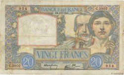 20 Francs TRAVAIL ET SCIENCE FRANCE  1941 F.12.14 TB
