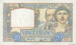 20 Francs TRAVAIL ET SCIENCE FRANCE  1941 F.12.15 TTB+