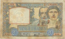 20 Francs TRAVAIL ET SCIENCE FRANCE  1941 F.12.16 TB