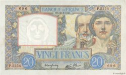 20 Francs TRAVAIL ET SCIENCE FRANCE  1941 F.12.17 pr.SUP
