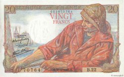 20 Francs PÊCHEUR FRANCE  1942 F.13.02 pr.SPL