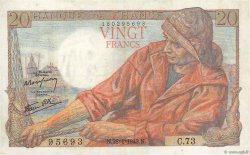 20 Francs PÊCHEUR FRANCE  1943 F.13.05 TTB+
