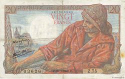 20 Francs PÊCHEUR FRANCE  1943 F.13.05 TTB
