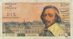 10 Nouveaux Francs RICHELIEU FRANCE  1961 F.57.14 B+
