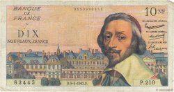 10 Nouveaux Francs RICHELIEU FRANCE  1962 F.57.18 B+