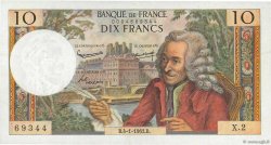 10 Francs VOLTAIRE FRANCE  1963 F.62.01 TTB