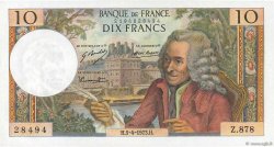 10 Francs VOLTAIRE FRANCE  1973 F.62.61 SUP+