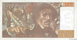 100 Francs DELACROIX modifié FRANCE  1978 F.69.01d VF