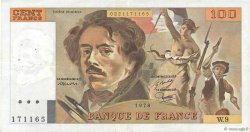 100 Francs DELACROIX modifié FRANCE  1978 F.69.01g TTB