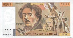100 Francs DELACROIX modifié FRANCE  1983 F.69.07 SUP+
