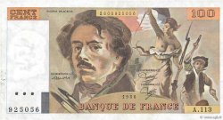 100 Francs DELACROIX modifié FRANCE  1986 F.69.10 TTB