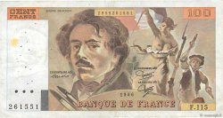 100 Francs DELACROIX modifié FRANCE  1986 F.69.10