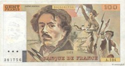 100 Francs DELACROIX modifié FRANCE  1989 F.69.13a