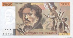 100 Francs DELACROIX imprimé en continu FRANCE  1990 F.69bis.02c