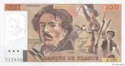100 Francs DELACROIX imprimé en continu FRANCE  1991 F.69bis.03b2