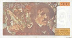 100 Francs DELACROIX imprimé en continu FRANCE  1990 F.69bis.02e1 TTB+