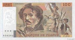 100 Francs DELACROIX imprimé en continu FRANCE  1993 F.69bis.05 AU