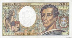 200 Francs MONTESQUIEU FRANCE  1992 F.70.12c pr.SUP