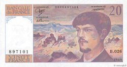 20 Francs DEBUSSY FRANKREICH  1989 F.66.10B26