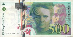 500 Francs PIERRE ET MARIE CURIE FRANCE  1994 F.76.01 TB