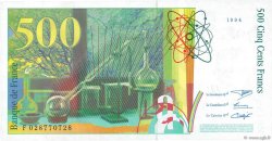 500 Francs PIERRE ET MARIE CURIE FRANCE  1994 F.76.01 SPL+