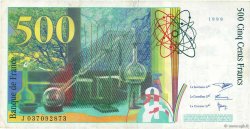 500 Francs PIERRE ET MARIE CURIE FRANCE  1998 F.76.04 TB+