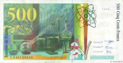 500 Francs PIERRE ET MARIE CURIE FRANCE  1998 F.76.04 TTB