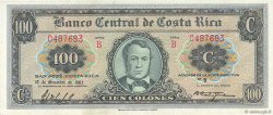 100 Colones COSTA RICA  1962 P.233a SUP