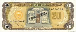 20 Pesos Oro Spécimen RÉPUBLIQUE DOMINICAINE  1982 P.120s1 NEUF