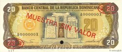 20 Pesos Oro Spécimen DOMINICAN REPUBLIC  1985 P.120s2 UNC