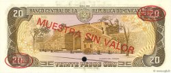 20 Pesos Oro Spécimen RÉPUBLIQUE DOMINICAINE  1985 P.120s2 UNC