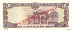 50 Pesos Oro Spécimen RÉPUBLIQUE DOMINICAINE  1990 P.127s NEUF