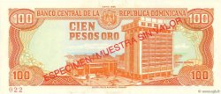 100 Pesos Oro Spécimen RÉPUBLIQUE DOMINICAINE  1988 P.128s1 ST