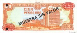 100 Pesos Oro Spécimen RÉPUBLIQUE DOMINICAINE  1994 P.136s2 NEUF