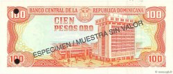 100 Pesos Oro Spécimen RÉPUBLIQUE DOMINICAINE  1997 P.156s1 UNC