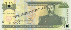 10 Pesos Oro Spécimen RÉPUBLIQUE DOMINICAINE  2000 P.165s1 NEUF