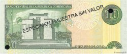 10 Pesos Oro Spécimen RÉPUBLIQUE DOMINICAINE  2000 P.165s1 FDC