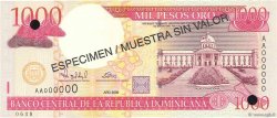 1000 Pesos Oro Spécimen DOMINICAN REPUBLIC  2000 P.163s UNC