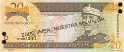 20 Pesos Oro Spécimen RÉPUBLIQUE DOMINICAINE  2002 P.169s1