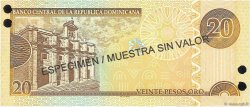 20 Pesos Oro Spécimen RÉPUBLIQUE DOMINICAINE  2002 P.169s1 FDC