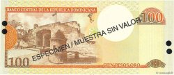 100 Pesos Oro Spécimen RÉPUBLIQUE DOMINICAINE  2001 P.171s1 NEUF