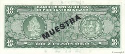 10 Pesos Oro Spécimen RÉPUBLIQUE DOMINICAINE  1964 P.101s1 pr.NEUF
