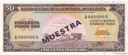 50 Pesos Oro Spécimen RÉPUBLIQUE DOMINICAINE  1964 P.103s2 pr.NEUF