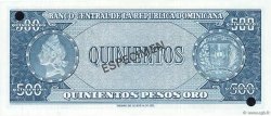 500 Pesos Oro Spécimen RÉPUBLIQUE DOMINICAINE  1964 P.105s3 pr.NEUF