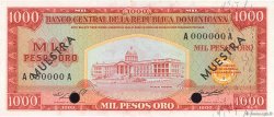 1000 Pesos Oro Spécimen DOMINICAN REPUBLIC  1964 P.106s2