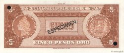 5 Pesos Oro Spécimen RÉPUBLIQUE DOMINICAINE  1976 P.109s NEUF