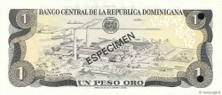 1 Peso Oro Spécimen RÉPUBLIQUE DOMINICAINE  1981 P.117s2 NEUF